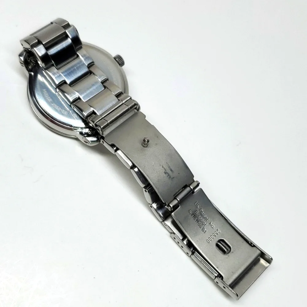 Fossil Watch ES2967 Silver Steel  Wristband Crystal Bezel Multifunction Watch